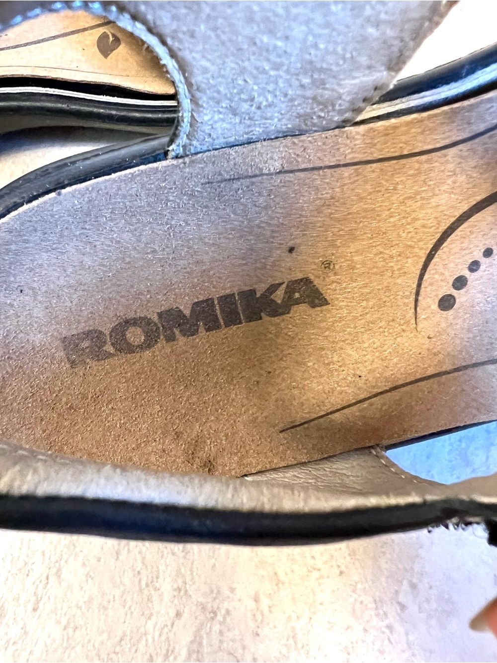 Romika Ibiza Black Leather Multi-Strap Women's Sandals 38EU 7.5M comfy travel - Picture 5 of 9